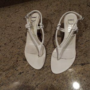 Christian Dior White Heels Size 39 US Size 8-8 1/2
